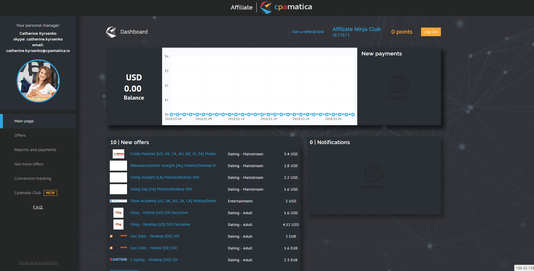 CPAmatica Review Global Partner Network Affiliate Ninja Club